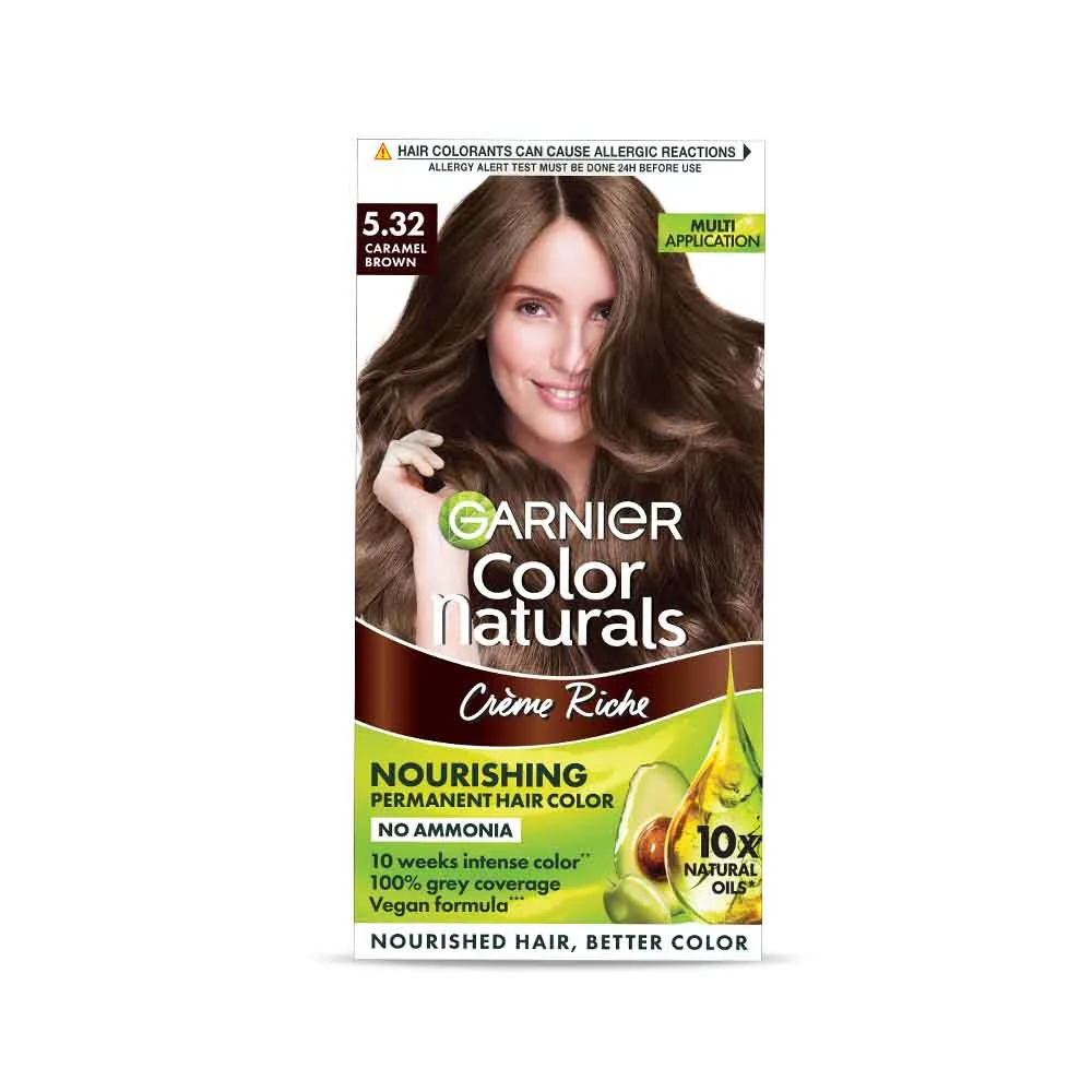 Garnier Color Naturals Crème Hair Colour - Shade 5.32 Caramel Brown