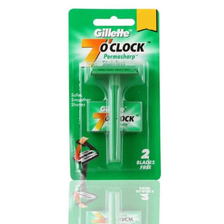 Gillette 7 o'Clock - Permasharp Stainless Manual Shaving Razor 1 pc