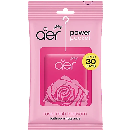 Godrej Aer Pocket - Bathroom Air Fragrance Rose Fresh Blossom 10 g