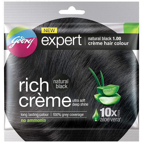 Godrej Expert Rich Creme Hair Colour - Shade 1 Natural Black - Image 2