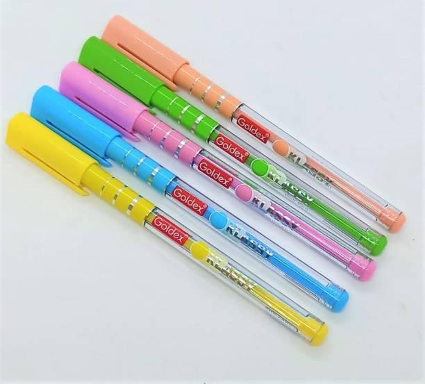 Goldex Klassy Blue Ballpoint Pen - (Pack of 5)