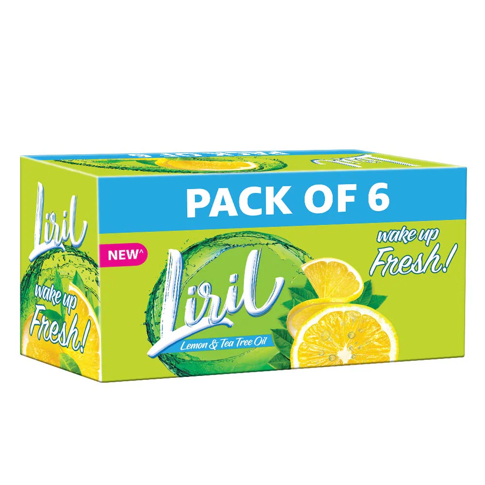 Liril Lime & Tea Tree Oil Soap 125 g (Pack of 6)