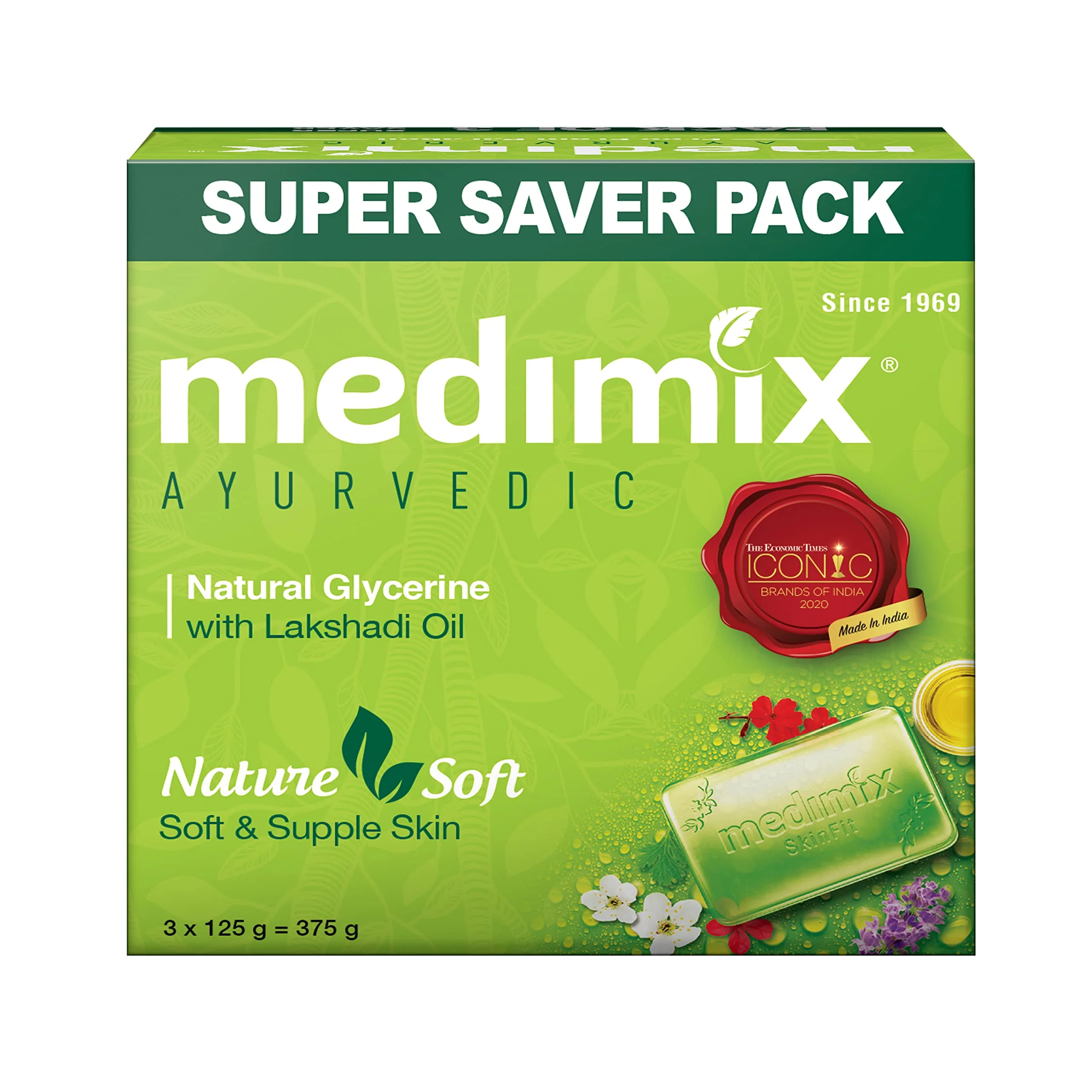 Medimix Ayurvedic Natural Glycerine Soap 3 x 125 g
